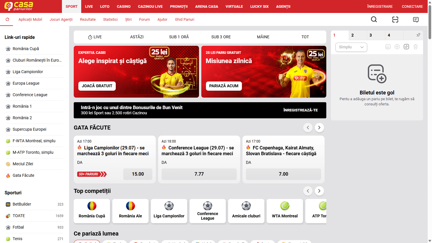 Casa Pariurilor Casino Desktop screenshot