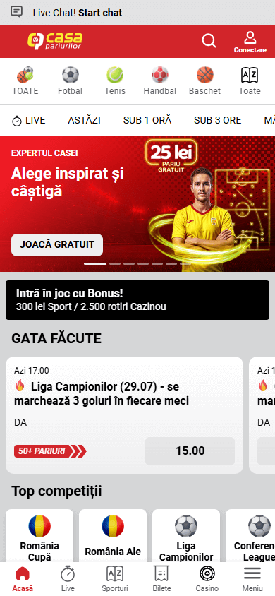 Casa Pariurilor Casino Mobile screenshot